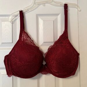 Auden Lace Bra in Deep Red
